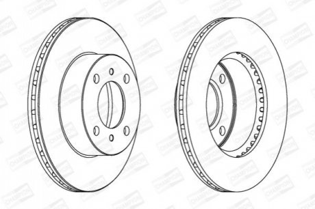 562011CH CHAMPION CHAMPION MITSUBISHI Диск тормозной передн. Carisma,Lancer V,VI,Colt