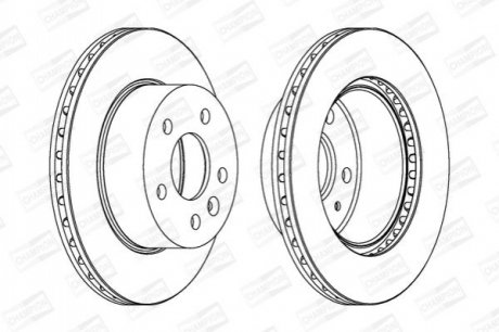 562054CH CHAMPION CHAMPION DB Диск тормозной передн. (вент.) Vito108-110D/113-114 96-