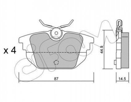 822-299-0 CIFAM CIFAM FIAT Тормозн.колодки задн.Bravo,Marea,Alfa Romeo 145,146 95-