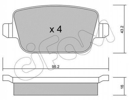 822-780-0 CIFAM CIFAM FORD Тормозные колодки задн.Focus II,Galaxy,Kuga,Mondeo,S-Max