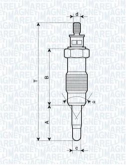 062580704304 MAGNETI MARELLI MAGNETI MARELLI Свеча накала FORD, HONDA,ISUZU,IVECO [062580704304]