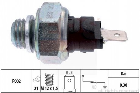 1.800.001 EPS EPS FIAT Датчик давления масла M12 Panda,Seat Ibiza,Marbella,Terra