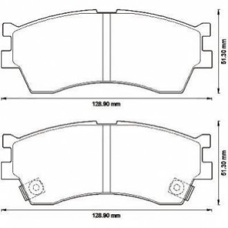 572560J Jurid JURID KIA Тормозные колодки передн.Carens,Clarus 1,8i 16V/2,0i 16V