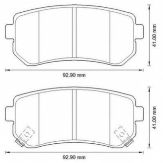 572590J Jurid JURID HYUNDAI Тормозные колодки задн. i30 07-,Kia Ceed, Carens 02-