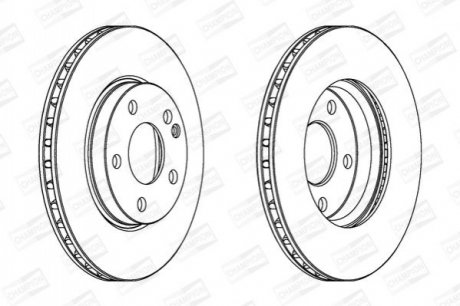 562312CH CHAMPION CHAMPION DB Диск тормозной передн.A-class W169 ,B-class W245 04 -
