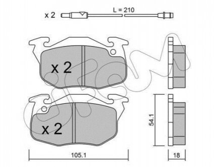 822-037-0 CIFAM CIFAM Тормозные колодки перед. CITROEN Saxo PEUGEOT 1xx/2xx/3xx/4x