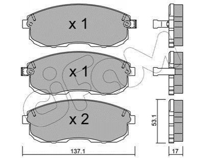 822-404-0 CIFAM CIFAM NISSAN Тормозные колодки передн.Tiida 04-,Juke 14-,Maxima QX