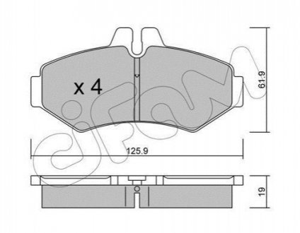 822-572-0 CIFAM CIFAM DB Тормозные колодки задн.Sprinter 95- VW LT35 (сист. BOSCH)