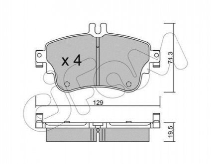 822-964-0 CIFAM CIFAM DB Тормозн.колодки передн.A-class W176,B-class W242,246 11-