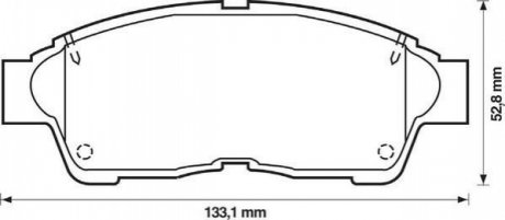 572333J Jurid JURID TOYOTA Тормозный колодки передние CARINA E,COROLLA,CAMRY 92