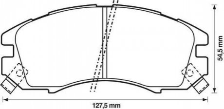 572275J Jurid JURID SUBARU Тормозные колодки передн.Subaru Impreza,Legacy 89-00