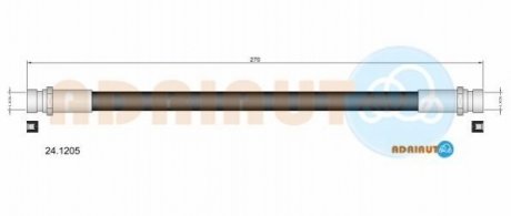 24.1205 ADRIAUTO ADRIAUTO MITSUBISHI Шланг тормозной задн. Lancer,L300,Space Wagon