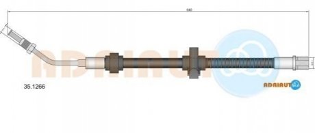35.1266 ADRIAUTO ADRIAUTO PEUGEOT Шланг тормозной зад. лев. 407,Citroen C5 III 08-