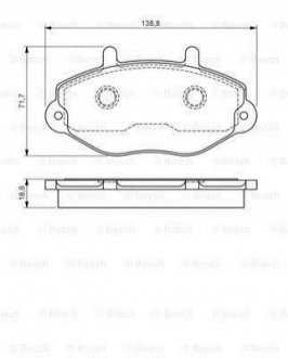 0986495112 BOSCH BOSCH Тормозные колодки перед. FORD Transit (диск 15&quot;) 94-00