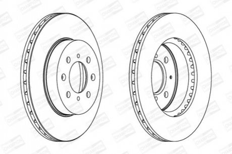 561630CH CHAMPION CHAMPION HONDA Диск тормозной передний (262mm)Civic 94-,CRX,Rover