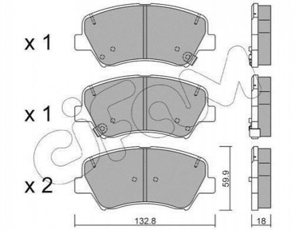 822-944-0 CIFAM CIFAM KIA Колодки тормозные передние Ceed 13-, Carens 1,7CRDi 13-