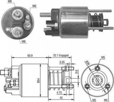 940113050016 MAGNETI MARELLI MAGNETI MARELLI Втягивающее реле FORD Fiesta -02 - [940113050016]