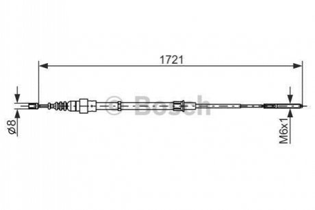 1987477406 BOSCH Трос ручного тормоза