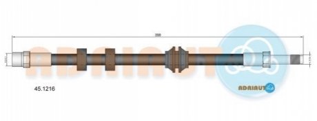 45.1216 ADRIAUTO ADRIAUTO SEAT Шланг тормозной пер. Toledo -99, VOLVO S60/S80/V70