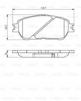 0986495160 BOSCH Гальмівні колодки дискові