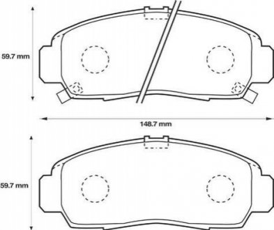 572449J Jurid JURID HONDA Тормозные колодки передн.FR-V, Legend 05-,Stream 01-