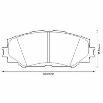 572598J Jurid JURID TOYOTA Колодки тормозные передние Auris,Corolla,RAV-4 05-