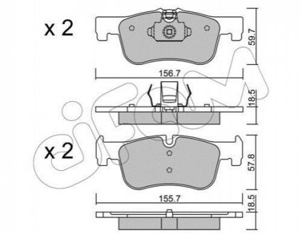 822-959-0 CIFAM CIFAM BMW Тормозн.колодки передн. 1 F20,2 F22,3 F30,4 F32,33 12-