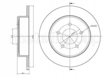 800-1092C CIFAM CIFAM CHRYSLER Тормозной диск задн.Voyager III,Dodge Caravan 95-