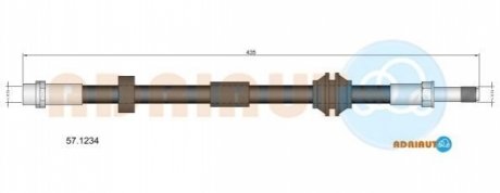 57.1234 ADRIAUTO ADRIAUTO VOLVO Шланг торм. пер. C70/S40/V50 04- (15&quot; диск)