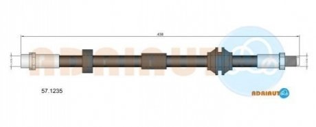 57.1235 ADRIAUTO ADRIAUTO VOLVO Шланг торм. пер. C70/S40/V50 04- (16&quot; диск)