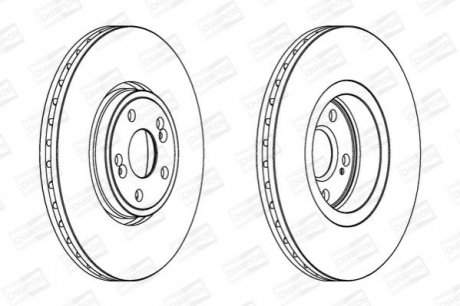 562187CH-1 CHAMPION CHAMPION RENAULT Диск тормозной передн. Espace IV,Vel Satis 06-