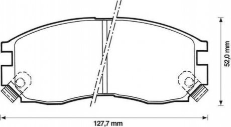 572381J Jurid JURID MITSUBISHI Тормозные колодки перед. Colt, Galant, Lancer