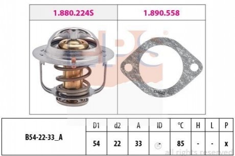 1.880.224 EPS EPS OPEL Термостат (Made in Italy!) Corsa 1.5D,Astra 1.7TD 85C