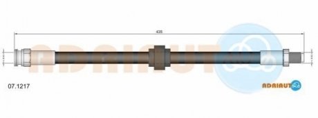 07.1217 ADRIAUTO ADRIAUTO CITROEN Шланг тормозной пер.Visa, PEUGEOT 205/309/505