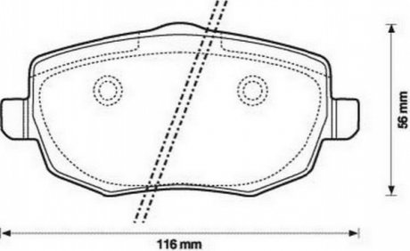 573144J Jurid JURID FIAT Тормозные колодки передн. LANCIA YPSILON 1.2-1.4 03