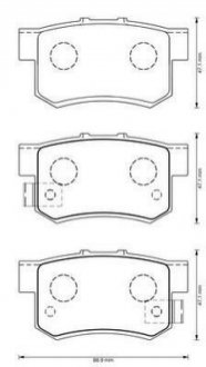 573375J Jurid JURID HONDA Тормозн.колодки задн.Accord 03-,CR-V II,Stream 01-