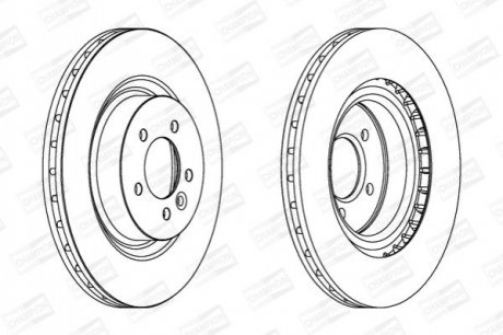 562654CH-1 CHAMPION CHAMPION LANDROVER Диск тормозной передн.Range Rover Sport 05-