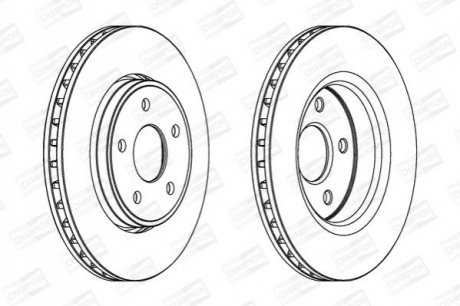 562854CH-1 CHAMPION CHAMPION JEEP Диск тормозной передн.Grand Cherokee 3.0 CRD 06-