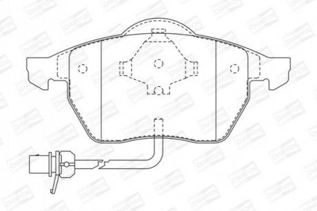 573022CH CHAMPION CHAMPION VW Тормозные колодки передн.Sharan 00-Ford GalaxySeat