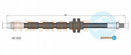 05.1222 ADRIAUTO ADRIAUTO BMW Шланг торм. пер.1 E87, 3 E90/E91/E92 до -07.2005