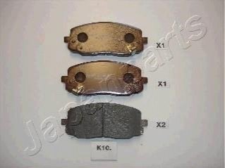 PA-K10AF JAPANPARTS JAPANPARTS HYUNDAI Тормозные колодки передн. i10, KIA Picanto