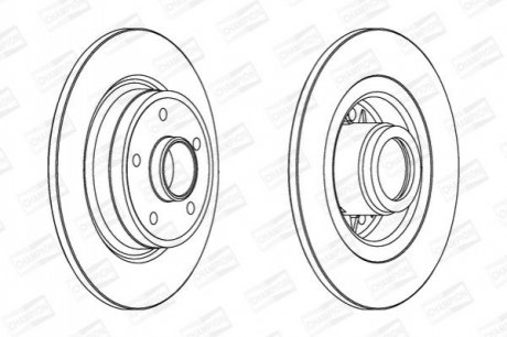 562184CH-1 CHAMPION CHAMPION RENAULT Диск тормозной задн.(без подш!!!) Laguna 01-