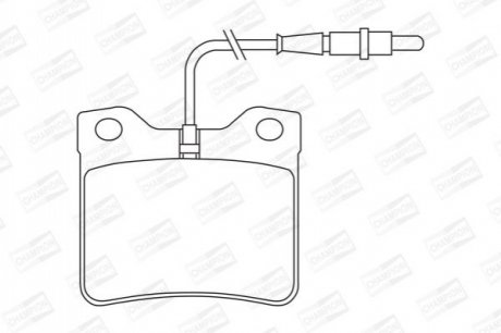 571398CH CHAMPION CHAMPION DB Тормозные колодки задн.Vito, Peugeot 605 сист.ATE