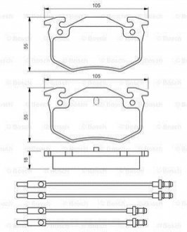 0986466350 BOSCH BOSCH Тормозные колодки диск.передн.(с датч.)CITROEN,RENAULT