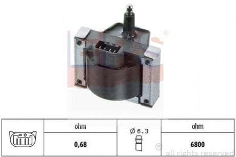 1.970.105 EPS EPS CITROEN Катушка зажигания AX,BX 86-, PEUGEOT 205/309/405