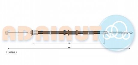 11.0268.1 ADRIAUTO ADRIAUTO FIAT Трос ручного тормоза Panda 03- 1430 1182 прав.