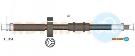 11.1234 ADRIAUTO ADRIAUTO FIAT Тормозной шланг передний (короткий) Ducato 94-