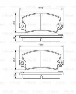 0986495270 BOSCH BOSCH Тормозные колодки пер. RENAULT 21, 25, Espace 1,6-2,9