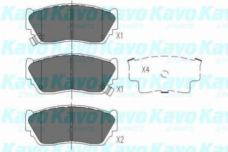 KBP-6504 KAVO KAVO PARTS NISSAN Тормозные колодки передн.Sunny 1.4/2.0 90-