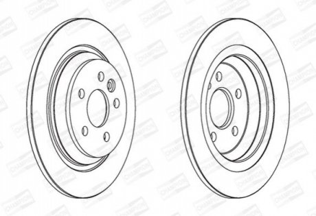 562741CH CHAMPION CHAMPION VOLVO Диск тормозной задн.S60 II,80 II,V60,XC70 06-
